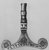 Amhara. <em>Prayer Stick Finial</em>, early 20th century?. Silver, 3 7/8 x 4 in. (10.0 x 10.2 cm). Brooklyn Museum, Gift of George V. Corinaldi Jr., 82.102.3. Creative Commons-BY (Photo: Brooklyn Museum, CUR.82.102.3_print_side1_bw.jpg)