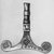 Amhara. <em>Prayer Stick Finial</em>, early 20th century?. Silver, 3 7/8 x 4 in. (10.0 x 10.2 cm). Brooklyn Museum, Gift of George V. Corinaldi Jr., 82.102.3. Creative Commons-BY (Photo: Brooklyn Museum, CUR.82.102.3_print_side2_bw.jpg)