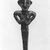 Syro-Lebanese. <em>Standing Female Figure</em>, 2000-1500 B.C.E. Copper, silver, 2 13/16 x 1 1/8 in. (7.1 x 2.9 cm). Brooklyn Museum, Gift of Jonathan P. Rosen, 82.116.15. Creative Commons-BY (Photo: Brooklyn Museum, CUR.82.116.15_negA_bw.jpg)