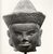  <em>Head of a Deity</em>, 12th century. Stone, Overall H: 7 in. (17.8 cm). Brooklyn Museum, Gift of Joseph Barrios, 83.178.2. Creative Commons-BY (Photo: Brooklyn Museum, CUR.83.178.2_bw.jpg)