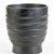 Keith Murray (English, born New Zealand, 1892-1981). <em>Vase</em>, ca. 1933-1936. Basalt ware with herringbone decoration, 4 x 3 3/4 in. (10.2 x 9.5 cm). Brooklyn Museum, Gift of Paul F. Walter, 84.178.5. Creative Commons-BY (Photo: Brooklyn Museum, CUR.84.178.5.jpg)
