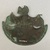 Moche. <em>Crescent-Shaped Ornament with Bat</em>, 500–600. Hammered copper, 4 1/16 × 4 5/8 × 1/8 in. (10.3 × 11.7 × 0.3 cm). Brooklyn Museum, Gift of the Ernest Erickson Foundation, Inc., 86.224.202. Creative Commons-BY (Photo: Brooklyn Museum, CUR.86.224.202_back.jpg)