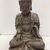  <em>Figure of Seated Bodhisattva</em>, mid 17th century. Wood, lacquer, 16 15/16 × 11 × 8 1/4 in. (43 × 28 × 21 cm). Brooklyn Museum, Gift of the Carroll Family Collection, 2021.17.6 (Photo: Brooklyn Museum, CUR.TL2020.25.9_front.jpg)