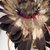 Osage. <em>Headdress</em>, late 19th-early 20th century. Wool, felt, cloth, golden eagle feathers, horse hair, glass beads, hide, weasel fur, silk, sinew, 16 1/2 x 22 x 22 in. (41.9 x 55.9 x 55.9 cm). Brooklyn Museum, Brooklyn Museum Collection, X1053. Creative Commons-BY (Photo: Brooklyn Museum, CUR.X1053_view4.jpg)
