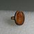 Egypto-Roman. <em>Ring with Magic Gem</em>, 1st-2nd century C.E. (probably). Carnelian, copper, gold, 7/8 x 11/16 in.  (2.3 x 1.8 cm);. Brooklyn Museum, Brooklyn Museum Collection, X20.6. Creative Commons-BY (Photo: Brooklyn Museum, CUR.X20.6_view4.jpg)