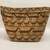 Tsilhqot'in. <em>Coiled Burden Basket</em>, 1901–1933. Plant fiber, wood, human hair, 30 1/4 x 18 x 13 in. (76.8 x 45.7 x 33 cm). Brooklyn Museum, Brooklyn Museum Collection, 16.763.5. Creative Commons-BY (Photo: Brooklyn Museum, CUR.X854.3_overall02.JPG)