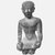  <em>Figurine of Imhotep</em>, 664-525 B.C.E. Bronze, 2 3/16 x 1 1/8 x 1 9/16 in.  (5.5 x 2.9 x 4.0 cm). Brooklyn Museum, Brooklyn Museum Collection, X249.9. Creative Commons-BY (Photo: Brooklyn Museum, CUR.x249.9_NegA_print_bw.jpg)