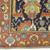  <em>Shield-Varient Carpet</em>, mid 18th–early 19th century. Wool and silk, Ghiordes knot: field, white, light blue, yellow on dark blue ground; border, yellow and green on red ground, 129 x 73 in.  (327.7 x 185.4 cm). Brooklyn Museum, Gift of the Ernest Erickson Foundation, Inc., 86.227.116. Creative Commons-BY (Photo: Brooklyn Museum, CUR_86.227.116_detail008.JPG)