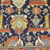  <em>Shield-Varient Carpet</em>, mid 18th–early 19th century. Wool and silk, Ghiordes knot: field, white, light blue, yellow on dark blue ground; border, yellow and green on red ground, 129 x 73 in.  (327.7 x 185.4 cm). Brooklyn Museum, Gift of the Ernest Erickson Foundation, Inc., 86.227.116. Creative Commons-BY (Photo: Brooklyn Museum, CUR_86.227.116_detail009.JPG)