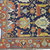  <em>Shield-Varient Carpet</em>, mid 18th–early 19th century. Wool and silk, Ghiordes knot: field, white, light blue, yellow on dark blue ground; border, yellow and green on red ground, 129 x 73 in.  (327.7 x 185.4 cm). Brooklyn Museum, Gift of the Ernest Erickson Foundation, Inc., 86.227.116. Creative Commons-BY (Photo: Brooklyn Museum, CUR_86.227.116_detail013.JPG)