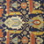  <em>Shield-Varient Carpet</em>, mid 18th–early 19th century. Wool and silk, Ghiordes knot: field, white, light blue, yellow on dark blue ground; border, yellow and green on red ground, 129 x 73 in.  (327.7 x 185.4 cm). Brooklyn Museum, Gift of the Ernest Erickson Foundation, Inc., 86.227.116. Creative Commons-BY (Photo: Brooklyn Museum, CUR_86.227.116_detail020.JPG)