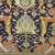  <em>Shield-Varient Carpet</em>, mid 18th–early 19th century. Wool and silk, Ghiordes knot: field, white, light blue, yellow on dark blue ground; border, yellow and green on red ground, 129 x 73 in.  (327.7 x 185.4 cm). Brooklyn Museum, Gift of the Ernest Erickson Foundation, Inc., 86.227.116. Creative Commons-BY (Photo: Brooklyn Museum, CUR_86.227.116_detail041.JPG)