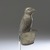 Hopewell. <em>Eagle Platform Pipe</em>, 1-400 C.E. Stone, lead eyes, 3 3/8 x 1 3/16 x 4 5/16 in. (8.6 x 3.0 x 11.0 cm). Anonymous loan, L49.3.1. Creative Commons-BY (Photo: Brooklyn Museum, L49.3.1_profile_PS9.jpg)