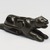 Eastern Woodlands. <em>Panther Effigy Pipe</em>, 100 BCE - 500 C.E. Black Steatite, 2 3/8 x 6 5/16 x 1 9/16 in. (6 x 16 x 4 cm). Anonymous loan, L49.5. Creative Commons-BY (Photo: Brooklyn Museum, L49.5_PS11.jpg)