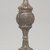 Jewish. <em>Spice Container or Salt Shaker with Lid</em>, late 19th century. Silver, 4 x 1 5/8 x 1 5/8 in. (10.2 x 4.1 x 4.1 cm). Loaned by Jewish Cultural Reconstruction, Inc., L50.26.8a-b. Creative Commons-BY (Photo: Brooklyn Museum, L50.26.8.jpg)