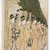 Eishusai Choki (Japanese, died 1805). <em>Faithful Depiction of the House Kimono Patterns Worn by Yoshiwara Courtesans Paying Holiday Visits on the Second Day of New Year</em>, ca. 1785-1790. Woodblock color print, 12 x 29 1/16 in. (30.5 x 73.8 cm). Brooklyn Museum, Brooklyn Museum Collection
, X1119.5 (Photo: Brooklyn Museum, X1119.5_left_print_IMLS_Sl2.jpg)