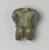  <em>Fragmentary Amulet of Pataikos</em>, 1539-30 B.C.E. Faience, 1 15/16 x 1 1/2 in. (5 x 3.8 cm). Brooklyn Museum, Brooklyn Museum Collection, X1182.2. Creative Commons-BY (Photo: Brooklyn Museum, X1182.2_back_PS2.jpg)