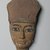  <em>Face from a Coffin</em>, ca. 1075-656 B.C.E. Wood, gesso, pigment, 6 1/16 x 3 1/8 x 10 7/16 in. (15.4 x 7.9 x 26.5 cm). Brooklyn Museum, Brooklyn Museum Collection, X1182.3. Creative Commons-BY (Photo: Brooklyn Museum, X1182.3_front_PS2.jpg)