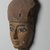  <em>Face from a Coffin</em>, ca. 1075-656 B.C.E. Wood, gesso, pigment, 6 1/16 x 3 1/8 x 10 7/16 in. (15.4 x 7.9 x 26.5 cm). Brooklyn Museum, Brooklyn Museum Collection, X1182.3. Creative Commons-BY (Photo: Brooklyn Museum, X1182.3_threequarter_left_PS2.jpg)