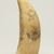  <em>Scrimshaw Work, Sperm Whale's Tooth</em>, ca 1840-1870., 6 3/4 x 2 15/16 in.  (17.2 x 7.5 cm). Brooklyn Museum, Brooklyn Museum Collection, X613.4. Creative Commons-BY (Photo: Brooklyn Museum, X613.4_view03_PS11.jpg)