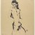 Egon Schiele (Austrian, 1890-1918). <em>Male Nude (Self-Portrait) (Männlicher Akt [Selbstbildnis I])</em>, 1912. Lithograph on wove paper, Image: 16 3/8 x 9 3/8 in. (41.6 x 23.8 cm). Brooklyn Museum, Brooklyn Museum Collection, X625.3 (Photo: Brooklyn Museum, X625.3_PS9.jpg)