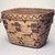 Tsilhqot'in (Chilcotin). <em>Burden Basket</em>, early 20th century. Plant fiber, pigment or dye, buckskin, 9 1/2 x 14 3/4 x 11 1/2 in. (24.1 x 37.5 x 29.2 cm). Brooklyn Museum, Brooklyn Museum Collection, X854.1. Creative Commons-BY (Photo: Brooklyn Museum, X854.1_transp5966.jpg)