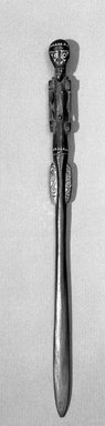  <em>Lime Spatula (Kena)</em>. Wood, lime, 1 x 16 15/16 in. (2.5 x 43 cm). Brooklyn Museum, Brooklyn Museum Collection, 00.115. Creative Commons-BY (Photo: Brooklyn Museum, 00.115_acetate_bw.jpg)