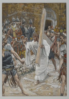 James Tissot (French, 1836-1902). <em>The Daughters of Jerusalem (Les filles de Jérusalem)</em>, 1886-1894. Opaque watercolor over graphite on gray wove paper, Image: 8 5/8 x 6 1/16 in. (21.9 x 15.4 cm). Brooklyn Museum, Purchased by public subscription, 00.159.285 (Photo: Brooklyn Museum, 00.159.285_PS2.jpg)