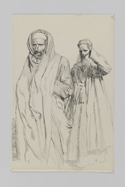 James Tissot (Nantes, France, 1836–1902, Chenecey–Buillon, France). <em>Types of Jews</em>, 1886–1887 or 1889. Ink on paperboard, Sheet: 9 5/16 x 6 1/16 in. (23.7 x 15.4 cm). Brooklyn Museum, Purchased by public subscription, 00.159.423 (Photo: Brooklyn Museum, 00.159.423_IMLS_PS3.jpg)