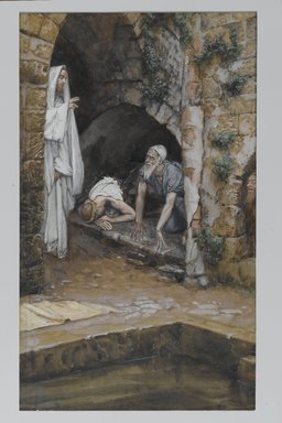 James Tissot (Nantes, France, 1836–1902, Chenecey–Buillon, France). <em>The Man with an Infirmity of Thirty-Eight Years (Le malade de trente-huit ans)</em>, 1886–1894. Opaque watercolor over graphite on gray wove paper, Image: 10 1/2 x 6 1/4 in. (26.7 x 15.9 cm). Brooklyn Museum, Purchased by public subscription, 00.159.67 (Photo: Brooklyn Museum, 00.159.67_PS2.jpg)