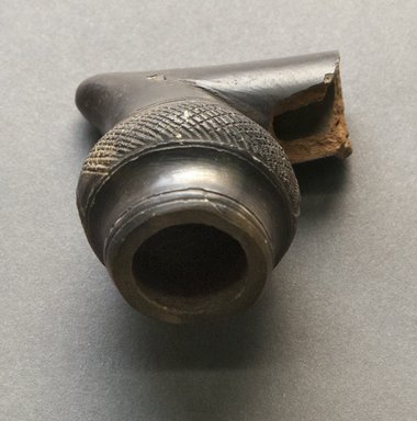  <em>Pipe with Carved Bowl</em>. Wood Brooklyn Museum, Brooklyn Museum Collection, 00.91. Creative Commons-BY (Photo: Brooklyn Museum, 00.91_side_PS10.jpg)