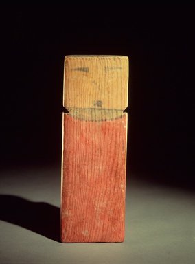 Ka'waika (Laguna Pueblo). <em>Doll (katsin a wak)</em>, late 19th century. Wood, pigment, 9 3/4 x 3 1/2 in.  (24.8 x 8.9 cm). Brooklyn Museum, Museum Expedition 1903, Museum Collection Fund, 03.325.3009. Creative Commons-BY (Photo: Brooklyn Museum, 03.325.3009.jpg)