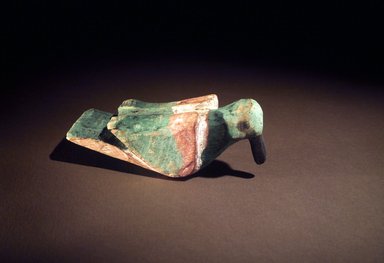 She-we-na (Zuni Pueblo). <em>Figurine of Parrot (Wa-tson-nai)</em>, 19th century. Wood, pigments, 6 x 2 in. (15.8 x 4.8 x 6.4 cm). Brooklyn Museum, Museum Expedition 1903, Museum Collection Fund, 03.325.3275. Creative Commons-BY (Photo: Brooklyn Museum, 03.325.3275.jpg)
