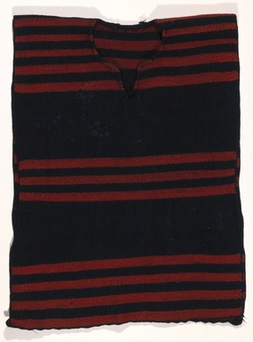 She-we-na (Zuni Pueblo). <em>Child's Red and Blue Striped Poncho (Kesh-chin-nai)</em>, 19th century. Handspun and commercial wool, 25 x 18 1/4 in. (122.0 x 40.0 cm). Brooklyn Museum, Museum Expedition 1903, Museum Collection Fund, 03.325.3373. Creative Commons-BY (Photo: Brooklyn Museum, 03.325.3373_SL1.jpg)