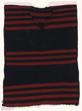 A:shiwi (Zuni Pueblo). <em>Child's Red and Blue Striped Poncho (Kesh-chin-nai)</em>, 19th century. Handspun and commercial wool, 25 x 18 1/4 in. (122.0 x 40.0 cm). Brooklyn Museum, Museum Expedition 1903, Museum Collection Fund, 03.325.3373. Creative Commons-BY (Photo: Brooklyn Museum, 03.325.3373_SL1.jpg)