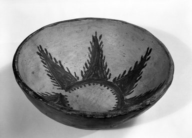 Navajo. <em>Bowl (Tetsa)</em>, 1868-1903. Clay, slip, paint, 3 3/4 x 7 7/8 in. (7.5 x 20.3 cm). Brooklyn Museum, Museum Expedition 1903, Museum Collection Fund, 03.325.3800. Creative Commons-BY (Photo: Brooklyn Museum, 03.325.3800_bw.jpg)