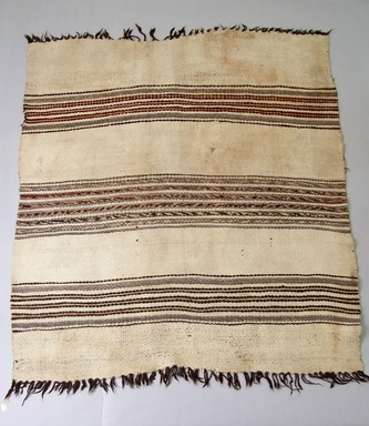 A:shiwi (Zuni Pueblo). <em>Blanket</em>, 19th century. Handspun wool, 58 x 52 3/8 in. (147.3 x 133 cm). Brooklyn Museum, Museum Expedition 1904, Museum Collection Fund, 04.297.5422. Creative Commons-BY (Photo: Brooklyn Museum, 04.297.5422_PS5.jpg)