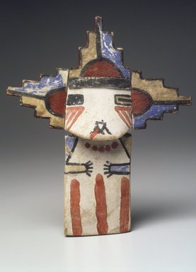 Hopi Pueblo. <em>Kachina Doll (Palhikmana)</em>, late 19th century. Wood, pigment, 13 1/2 in.  (34.3 cm). Brooklyn Museum, Museum Expedition 1904, Museum Collection Fund, 04.297.5535. Creative Commons-BY (Photo: Brooklyn Museum, 04.297.5535.jpg)