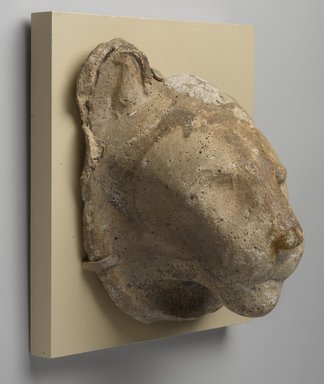  <em>Sculptor's Model Head of a Lion</em>, 332 B.C.E.–30 B.C.E. Plaster, 6 15/16 x 5 13/16 x 4 1/2 in. (17.7 x 14.8 x 11.5 cm). Brooklyn Museum, Charles Edwin Wilbour Fund, 05.311. Creative Commons-BY (Photo: Brooklyn Museum, 05.311_PS9.jpg)