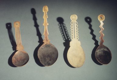 Hupa. <em>Spoon</em>, 19th century. Antler, 5 1/8 x 3 15/16 x 2 3/4 in.  (13.0 x 10.0 x 7.0 cm). Brooklyn Museum, Museum Expedition 1905, Museum Collection Fund, 05.588.7429. Creative Commons-BY (Photo: Brooklyn Museum, 05.588.7429_05.588.7535_05.588.7589_05.588.7578.jpg)