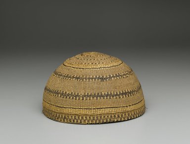Yurok. <em>Basketry Hat</em>, late 19th century. Fiber, 4 1/8 × 7 7/16 × 7 3/8 in. (10.5 × 18.9 × 18.7 cm). Brooklyn Museum, Museum Expedition 1905, Museum Collection Fund, 05.588.7528. Creative Commons-BY (Photo: Brooklyn Museum, 05.588.7528_PS1.jpg)