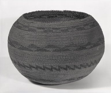 Pomo. <em>Basket Bowl</em>. Fiber, 8 3/4 x 8 7/16in. (22.2 x 21.5cm). Brooklyn Museum, Museum Expedition 1906, Museum Collection Fund, 06.331.8200. Creative Commons-BY (Photo: Brooklyn Museum, 06.331.8200_bw_SL5.jpg)