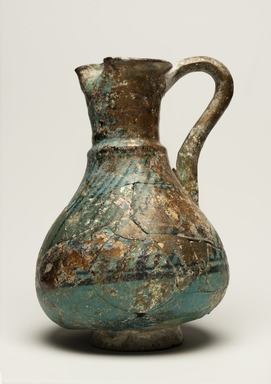  <em>Ewer</em>, 13th century. Ceramic, fritware, 10 1/4 x 7 3/8 in. (26 x 18.8 cm). Brooklyn Museum, Gift of Robert B. Woodward, 06.3. Creative Commons-BY (Photo: Brooklyn Museum, 06.3_view01_PS11.jpg)