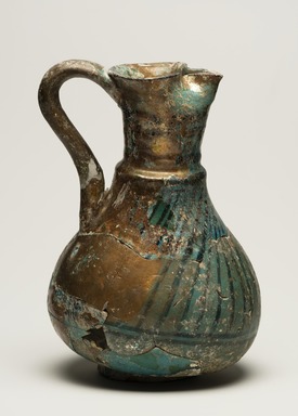  <em>Ewer</em>, 13th century. Ceramic, fritware, 10 1/4 x 7 3/8 in. (26 x 18.8 cm). Brooklyn Museum, Gift of Robert B. Woodward, 06.3. Creative Commons-BY (Photo: Brooklyn Museum, 06.3_view02_PS11.jpg)