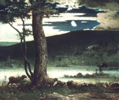 Elliott Daingerfield (American, 1859-1932). <em>Midnight Moon</em>, ca. 1906. Oil on canvas, 30 1/8 x 36 in. (76.5 x 91.4 cm). Brooklyn Museum, John B. Woodward Memorial Fund, 07.272 (Photo: Brooklyn Museum, 07.272_transp101.jpg)