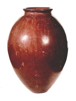  <em>Ovoid Jar</em>, ca. 3500-3100 B.C.E. Clay, 10 3/16 x Greatest Diam. 7 3/16 in. (25.9 x 18.3 cm). Brooklyn Museum, Charles Edwin Wilbour Fund, 07.447.349. Creative Commons-BY (Photo: Brooklyn Museum, 07.447.349_transpc002.jpg)