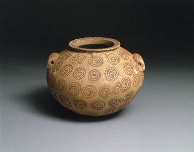  <em>Decorated Globular Jar</em>, ca. 3500-3300 B.C.E. Clay, pigment, 5 1/2 x Greatest Diam. 7 5/8 in. (14 x 19.4 cm). Brooklyn Museum, Charles Edwin Wilbour Fund, 07.447.440. Creative Commons-BY (Photo: Brooklyn Museum, 07.447.440_SL1.jpg)