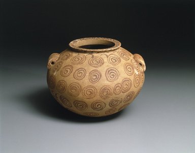  <em>Decorated Globular Jar</em>, ca. 3500–3300 B.C.E. Clay, pigment, 5 1/2 x Greatest Diam. 7 5/8 in. (14 x 19.4 cm). Brooklyn Museum, Charles Edwin Wilbour Fund, 07.447.440. Creative Commons-BY (Photo: Brooklyn Museum, 07.447.440_SL1.jpg)