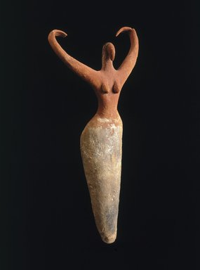  <em>Female Figure</em>, ca. 3500-3400 B.C.E. Terracotta, pigment, 11 1/2 x 5 1/2 x 2 1/4 in. (29.2 x 14 x 5.7 cm). Brooklyn Museum, Charles Edwin Wilbour Fund, 07.447.505. Creative Commons-BY (Photo: Brooklyn Museum, 07.447.505_SL1.jpg)