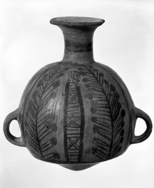 Inca. <em>Jar with Loop Handles</em>. Clay, slip Brooklyn Museum, Brooklyn Museum Collection, 08.346. Creative Commons-BY (Photo: Brooklyn Museum, 08.346_bw.jpg)